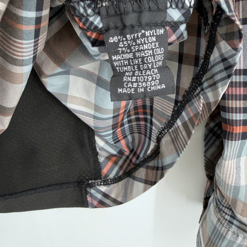 Kerrits Not Just a Barn Shirt Plaid Snap Front Long Sleeve Shirt Sz S Equestrian - Picture 6 of 10